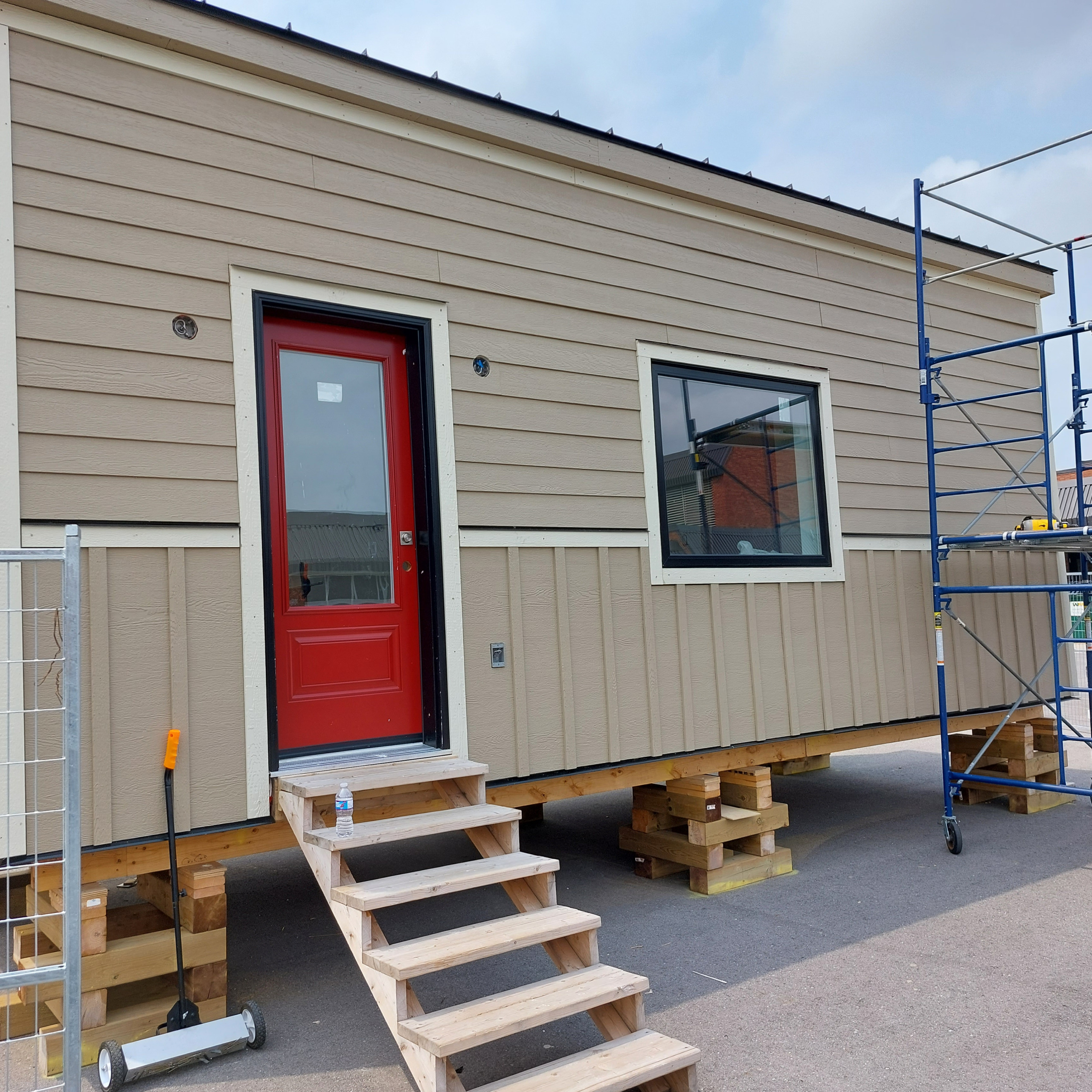 Image: The tiny home built by teachers and students at Judith Nyman Senior Secondary in Brampton, Ontario
