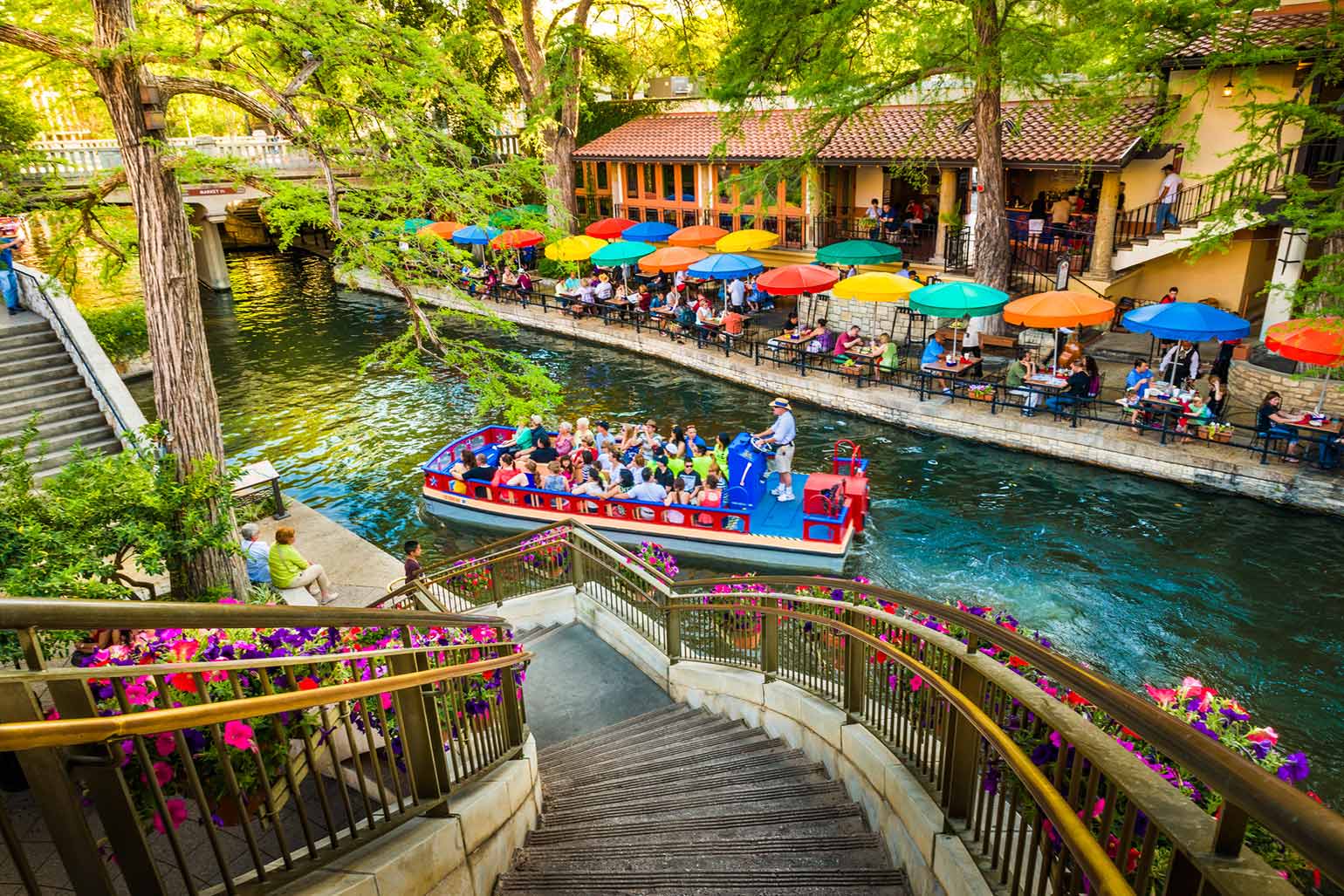 The Riverwalk, the San Antonio Park Scenic Canal 