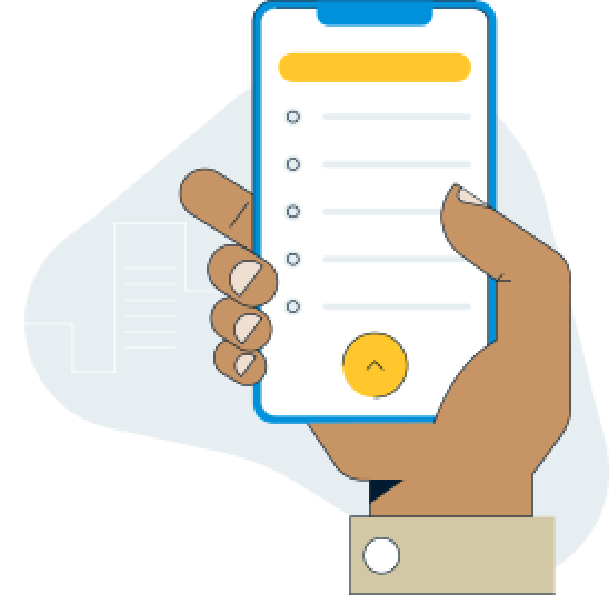 Person holding phone