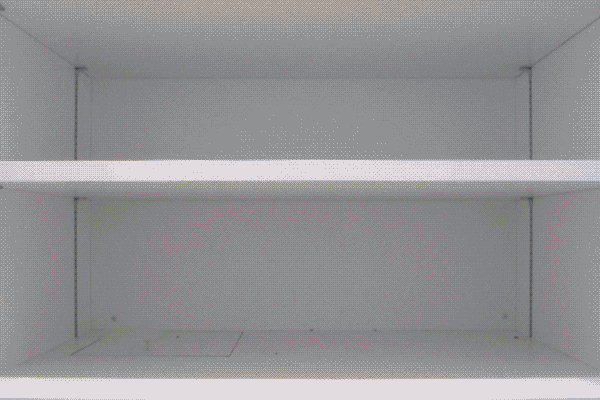Pantry filling up with food.