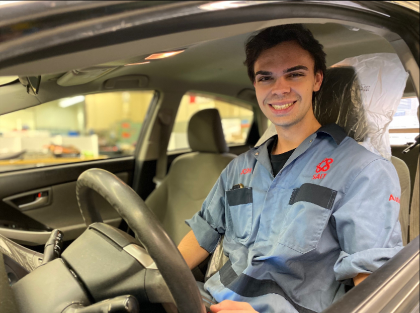 Joshua Severson, who is currently completing his final term of the Automotive Service Technology program at SAIT