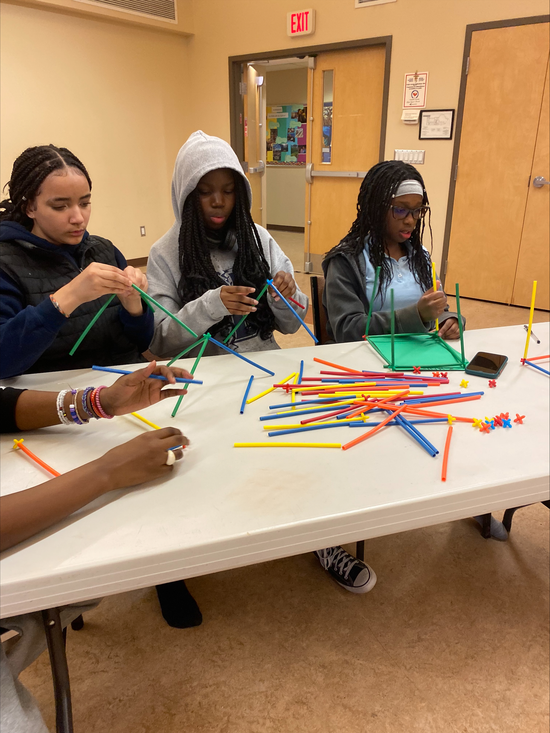 Leaders In Training youth doing a STEM construction project Science Literacy Week