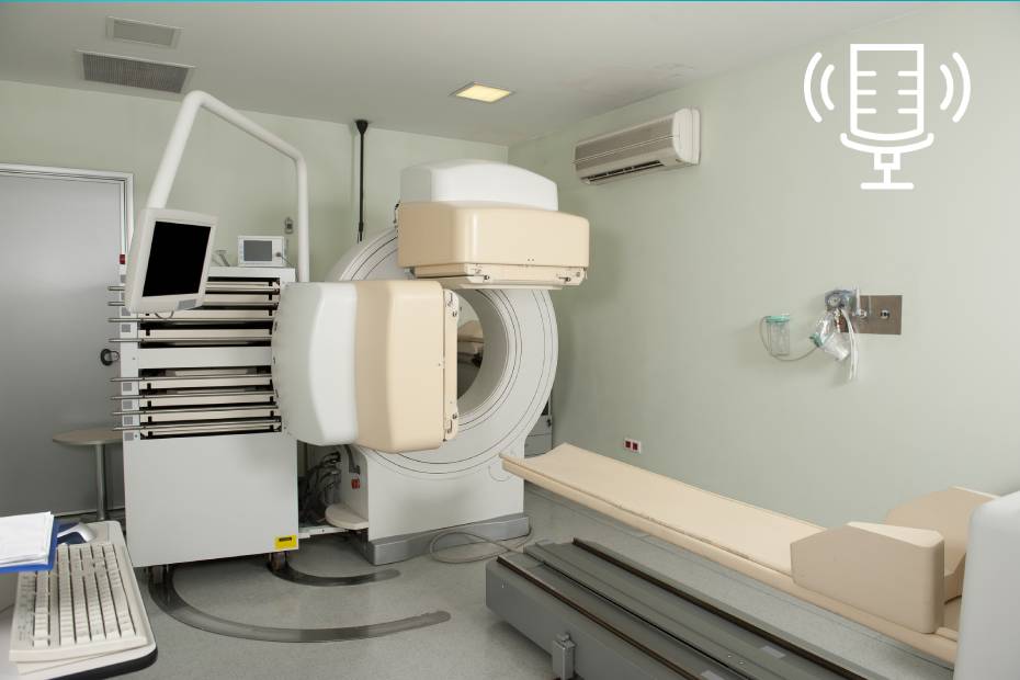 A picture of gamma camera used in nuclear medicine