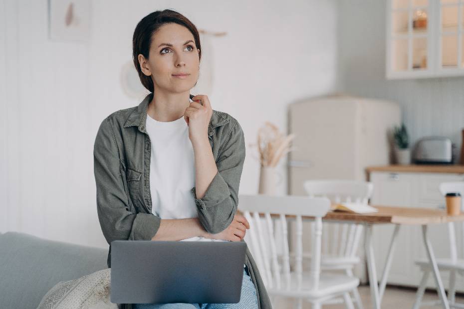 Woman with laptop