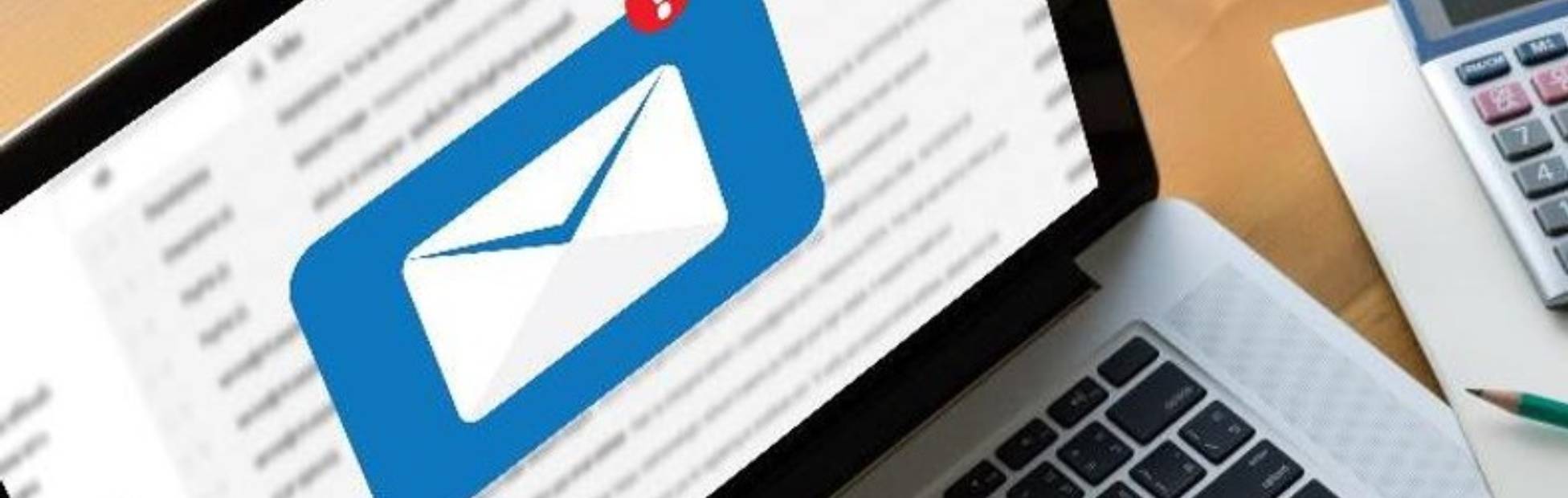 Email icon on the laptop screen