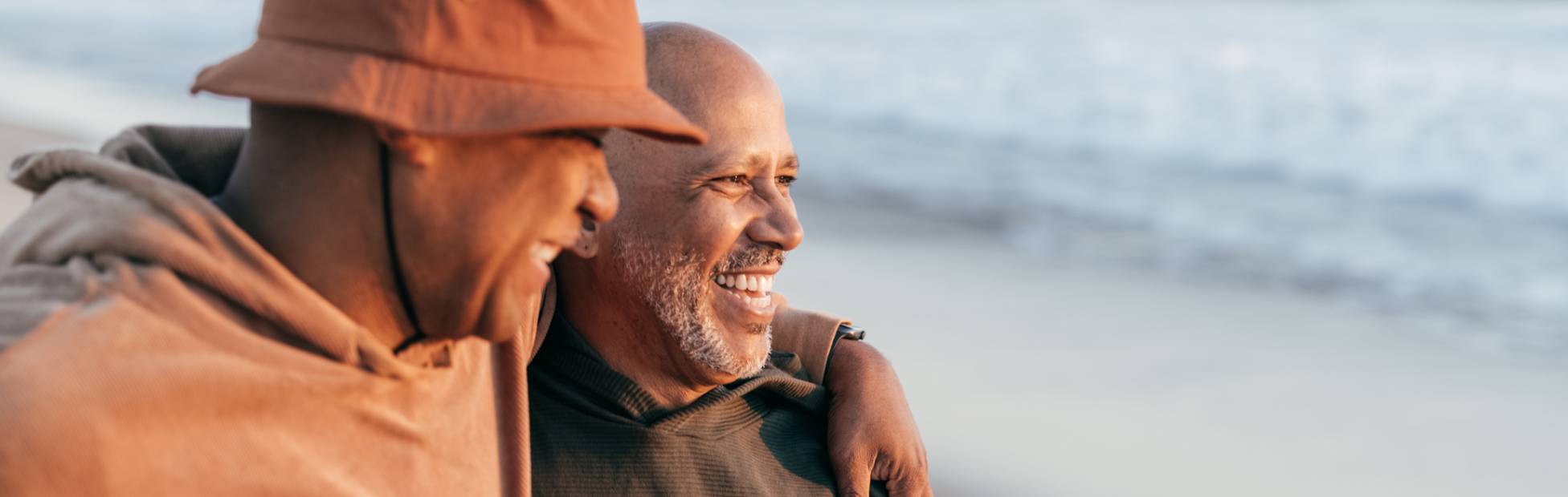 A couple by the beach