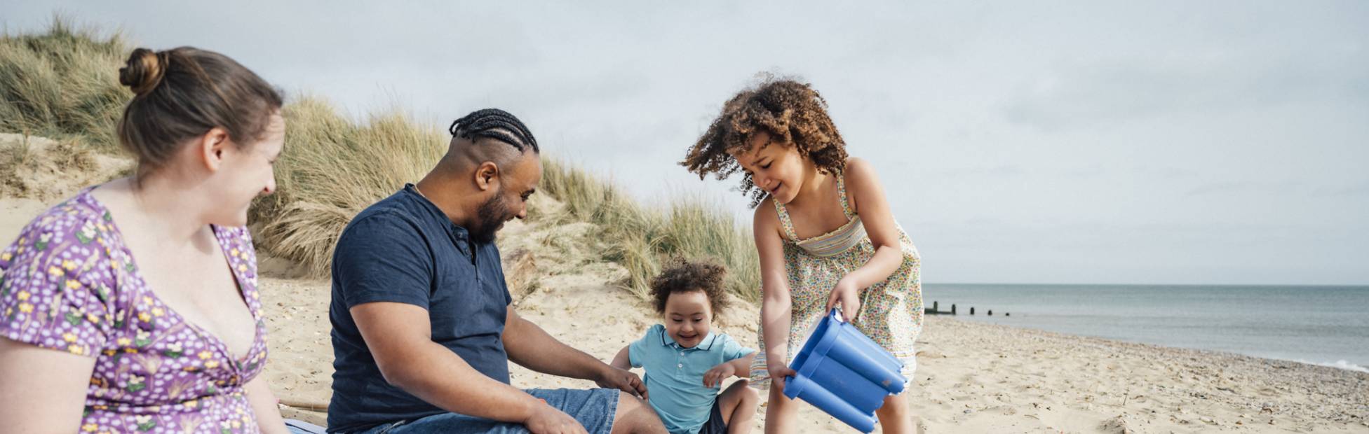 Family on the beach