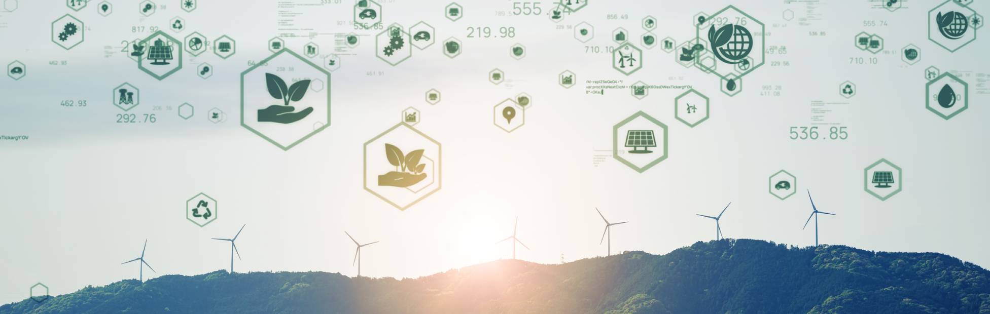 Wind power generation and environmental technology concept. Sustainable development goals. SDGs.