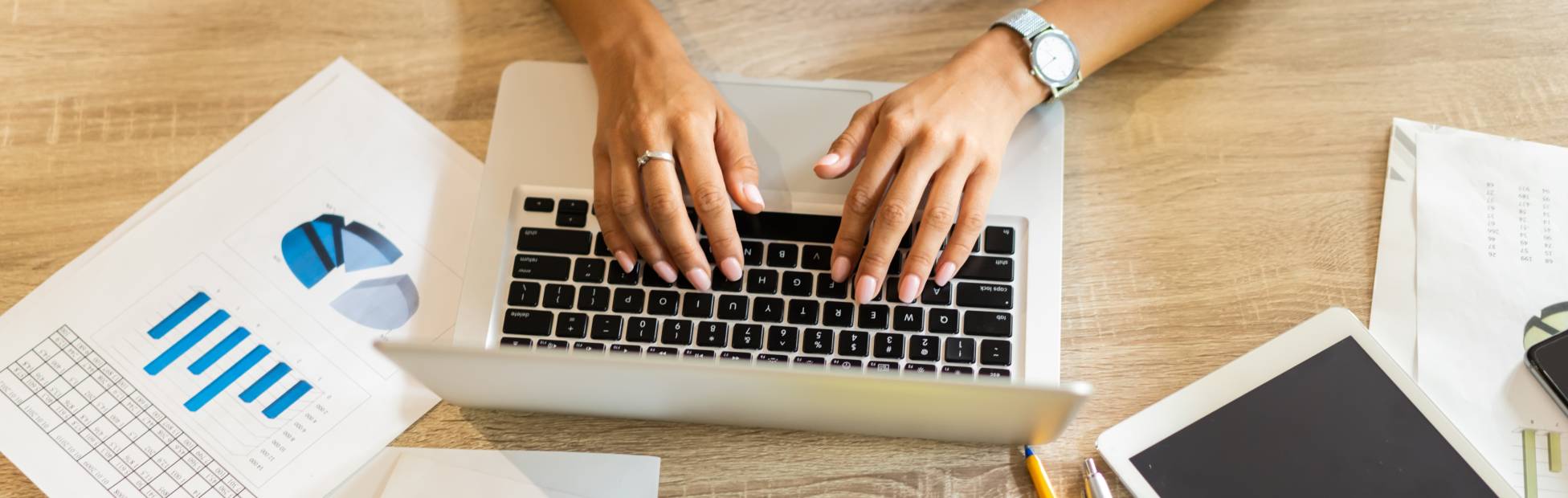 Person working on laptop