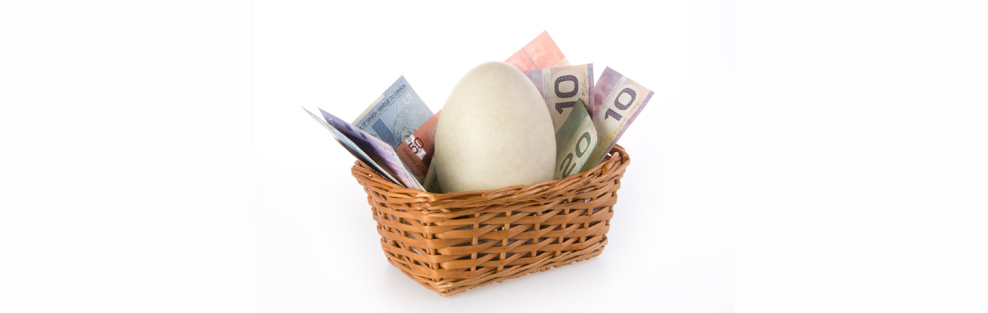 A basket full of money