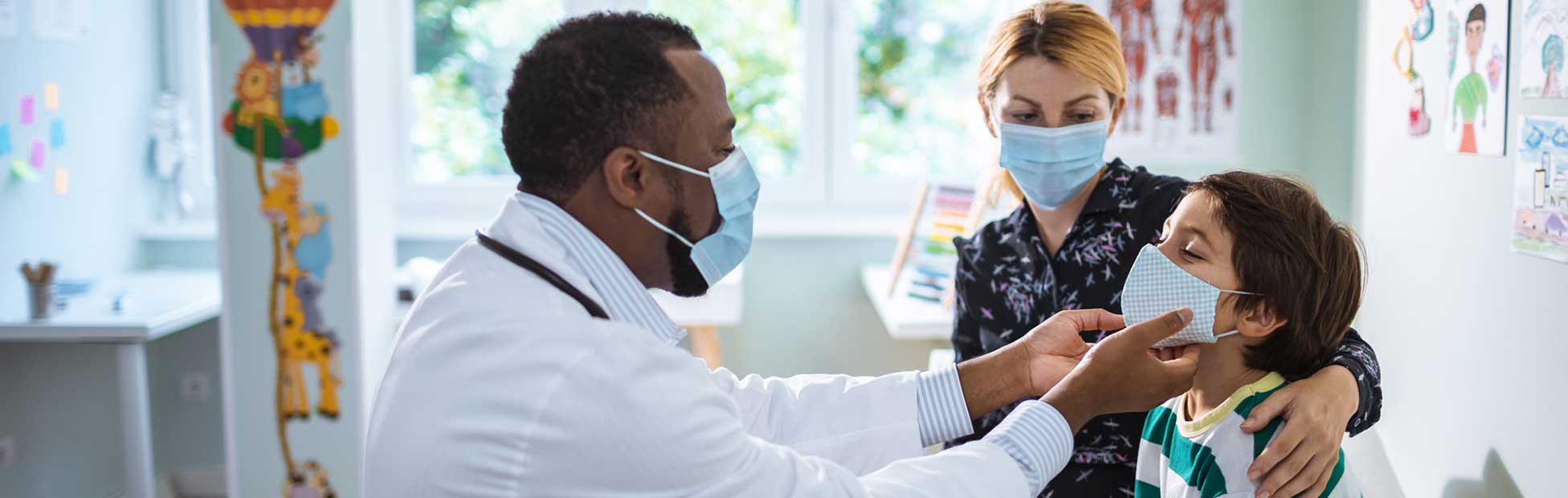 Close up of a family physician doing a check up on his patient