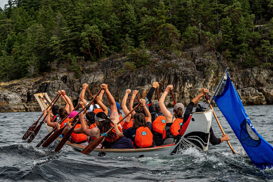 Group kayaking