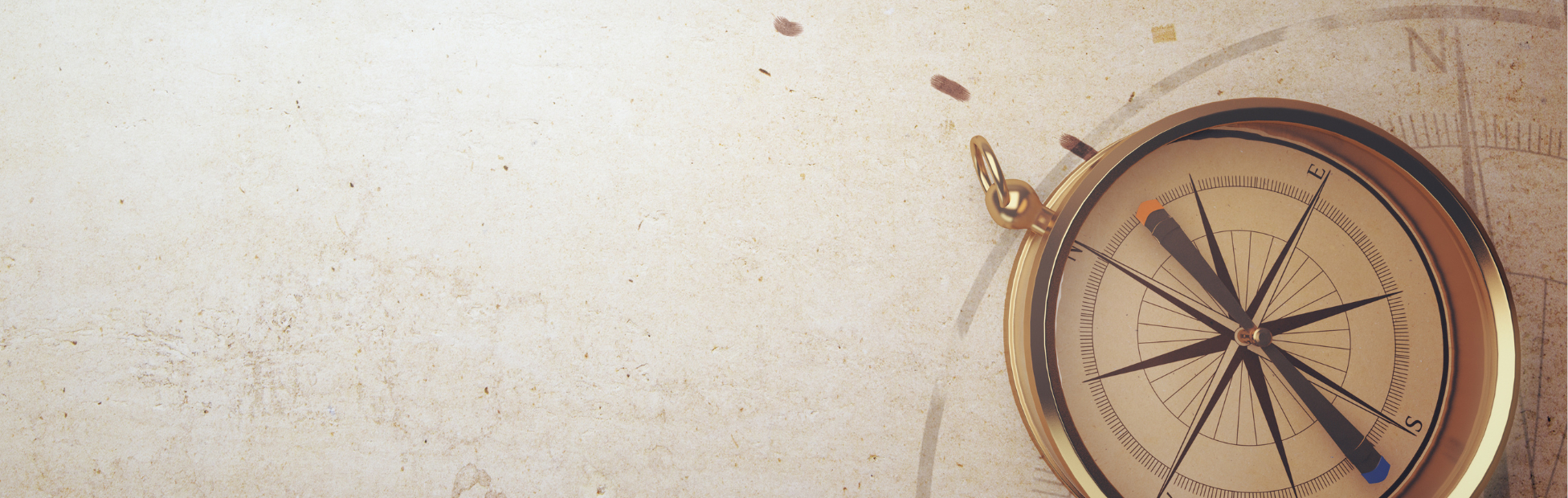 Vintage compass and map background