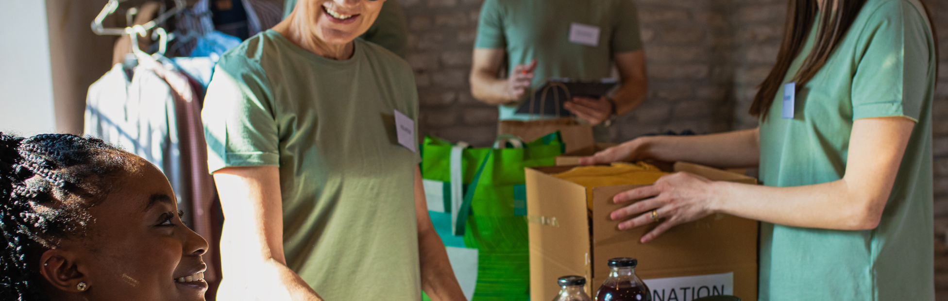 People volunteering together