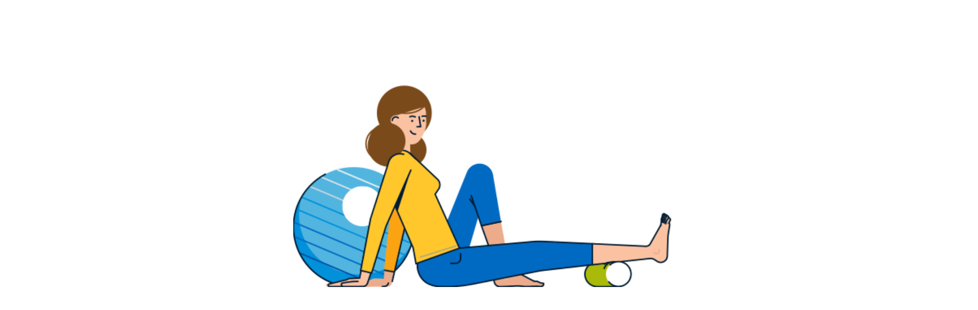 Lady warming up to exercise