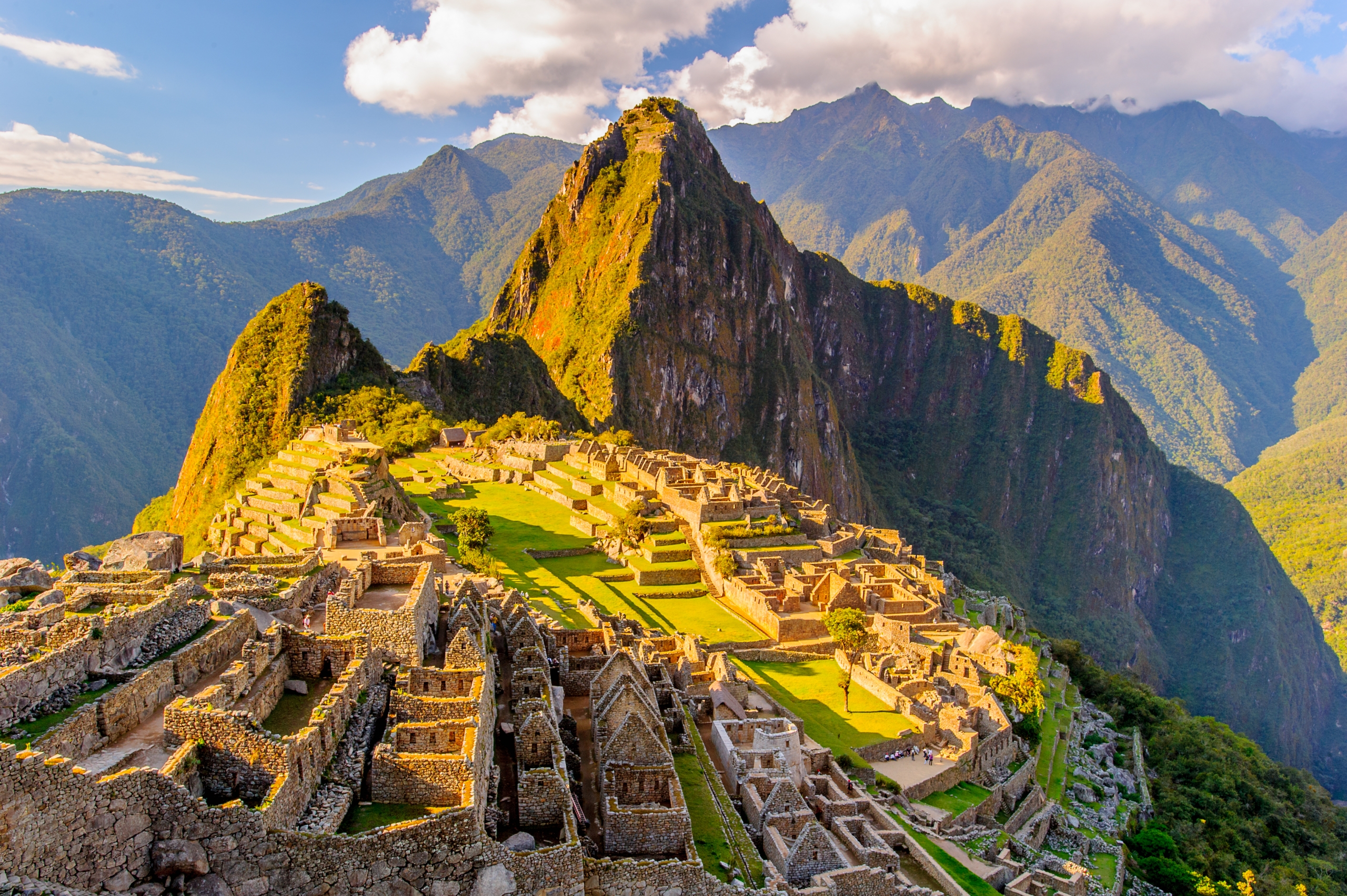 Elevated view of Machu Picchu in Peru, Southa America, a World Heritage Site